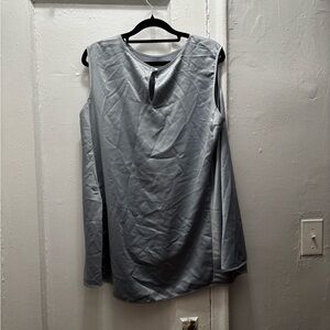 MaxMara Silver Sleeveless Blouse